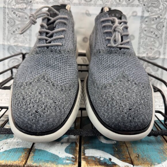 Cole Haan Mens 2 Zerogrand C27565 Gray Lace Up Oxford Shoes Size 10.5M EUC